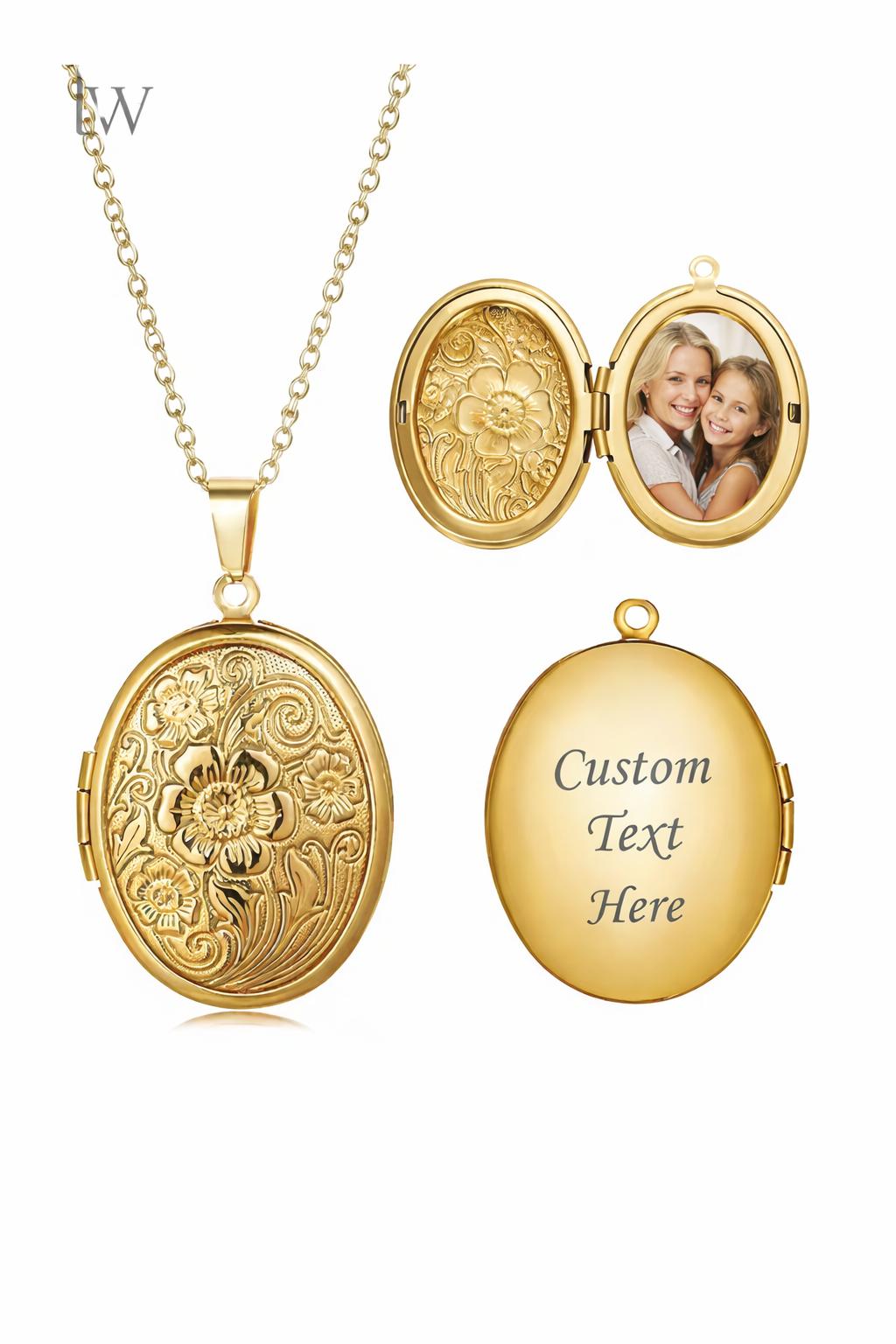 Collana con medaglione ovale personalizzato