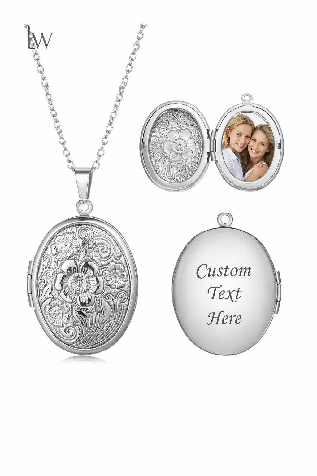 Collana con medaglione ovale personalizzato