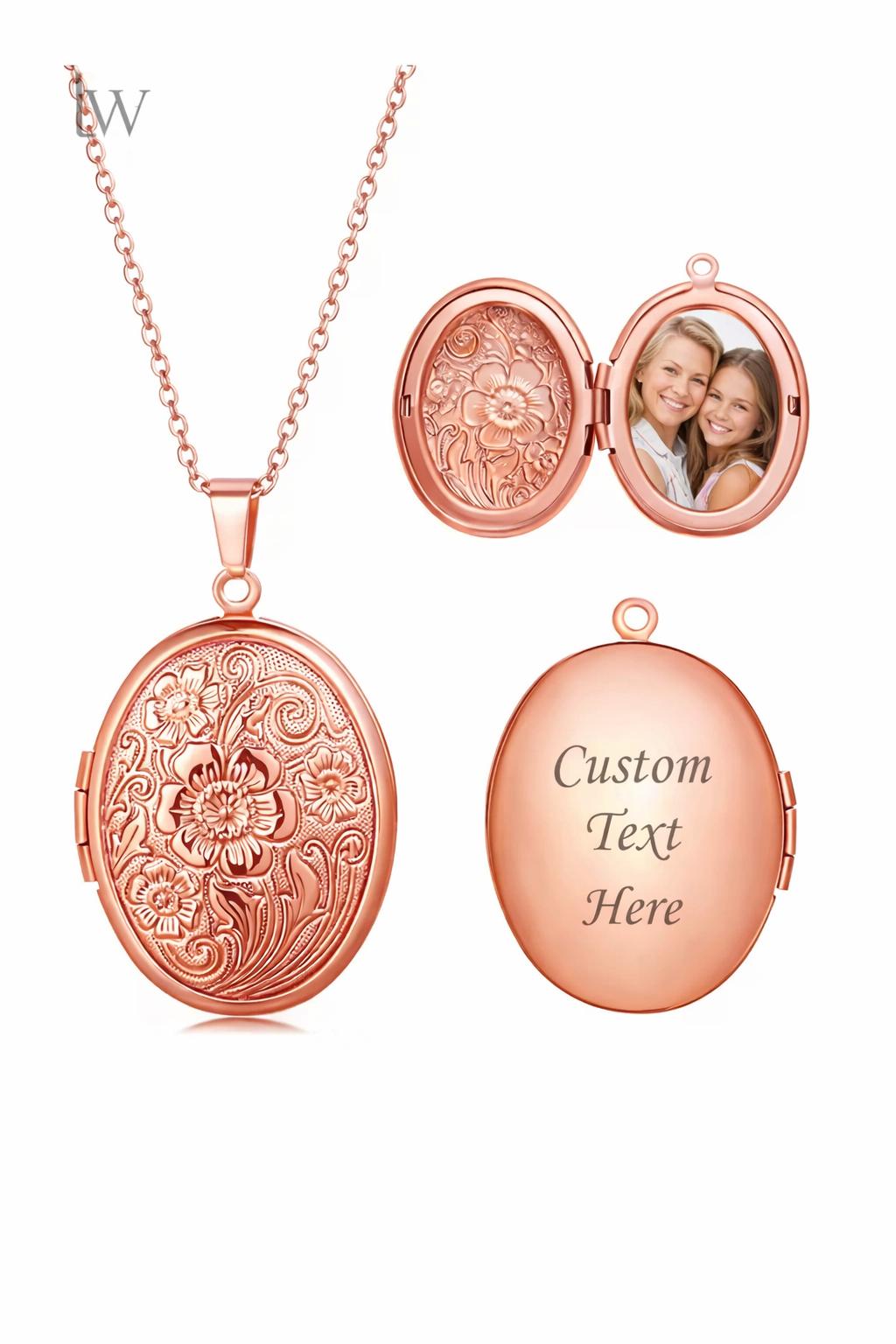 Collana con medaglione ovale personalizzato