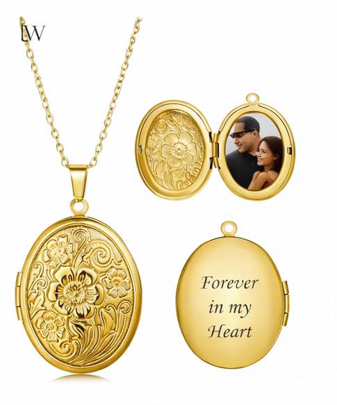 Collana con medaglione ovale personalizzato